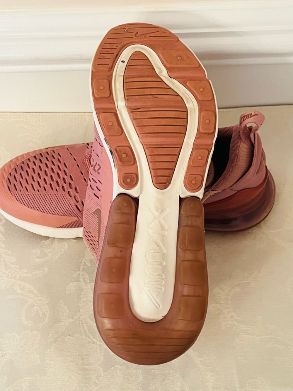 Nike Air Max 270 Rust Pink Running Women Sneakers BQ0969-600 - Sz 10 EUC - Picture 13 of 15